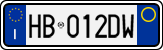 License plate of Italy, Cars (1994 year series)
