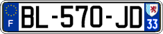 French license plate, SIV (ordinary)