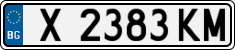 License plate of Bulgaria, Cars