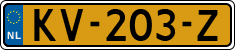 License plate of the Netherlands, Cars