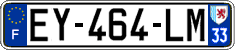 French license plate, SIV (ordinary)