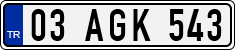 License plate of Turkey, Regular plates
