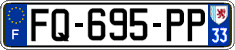 French license plate, SIV (ordinary)