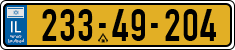 License plate of Israel, Regular plates