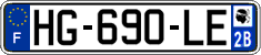French license plate, SIV (ordinary)