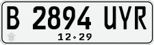 License plate of Indonesia, Regular plates