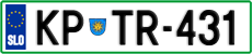 License plate of Slovenia, Cars