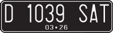 License plate of Indonesia, Regular plates