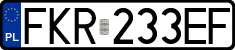 License plates of Poland, Regular car plates