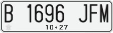 License plate of Indonesia, Regular plates