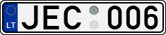License plate of Lithuania, Cars