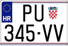 License plate of Croatia, Regular plates