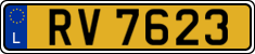License plate of Luxembourg, 2003 year system