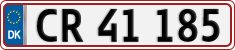 License plate of Denmark, Regular plates