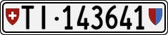 License plate of Switzerland, Cars