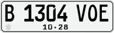 License plate of Indonesia, Regular plates