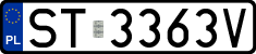 License plates of Poland, Regular car plates