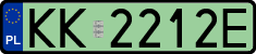 License plates of Poland, Electric vehicles