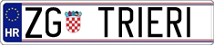 License plate of Croatia, Vanity Plates