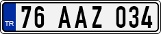 License plate of Turkey, Regular plates