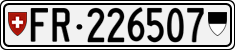 License plate of Switzerland, Cars