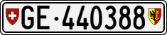 License plate of Switzerland, Cars