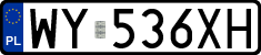 License plates of Poland, Regular car plates