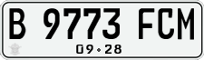 License plate of Indonesia, Regular plates