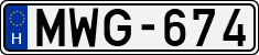 license plates of Hungary, Cars (1990)