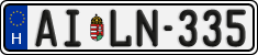 license plates of Hungary, Regular plates (2022)
