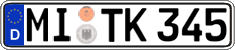 German license plate, Regular plates