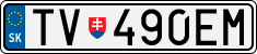 License plate of Slovakia, Cars