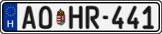 license plates of Hungary, Regular plates (2022)