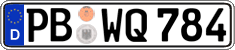 German license plate, Regular plates