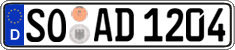 German license plate, Regular plates