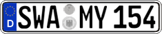 German license plate, Regular plates
