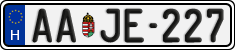 license plates of Hungary, Regular plates (2022)