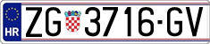 License plate of Croatia, Regular plates