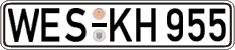 German license plate, Regular plates