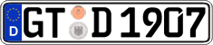 German license plate, Regular plates
