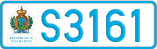 License plate of San Marino, Cars (A1234)