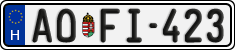 license plates of Hungary, Regular plates (2022)