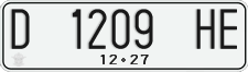 License plate of Indonesia, Regular plates