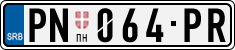 License plate of Serbia, Cars