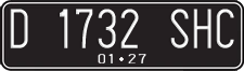 License plate of Indonesia, Regular plates