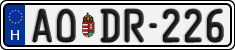 license plates of Hungary, Regular plates (2022)