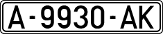 License plates of Spain, 1971 year series