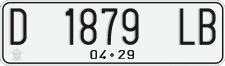License plate of Indonesia, Regular plates