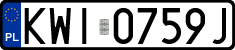 License plates of Poland, Regular car plates