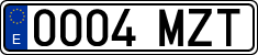 License plates of Spain, Ordinary (2000)
